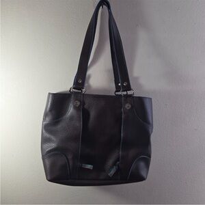 Elegant Dark Brown Leather Tote Bag